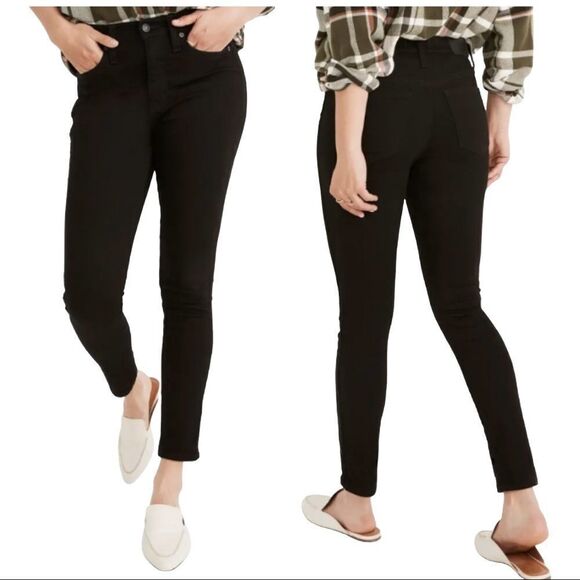 MADEWELL 10-Inch High Waist Black Skinny Jeans! - Picture 1 of 10